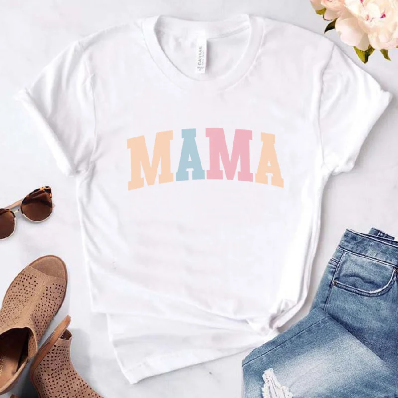 Pastel Mama College T-Shirt