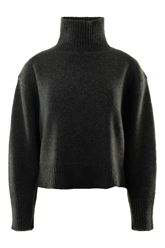 Nili Lotan Omaira Sweater in Dark Charcoal Melange