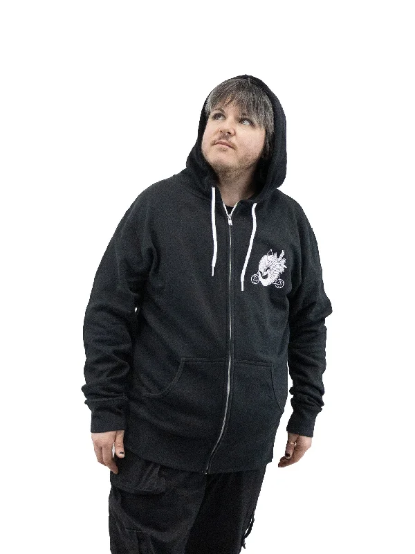 Goat Skull Zip Hoodie