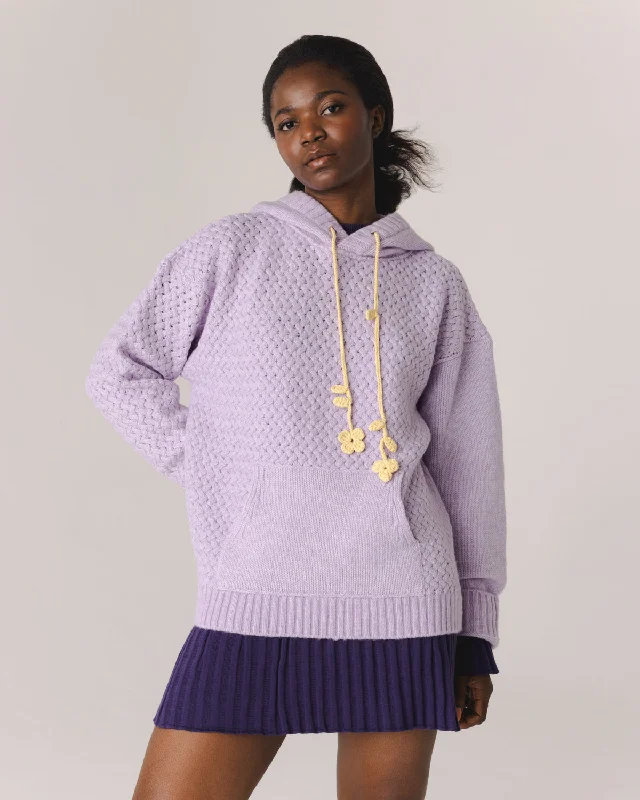 Žilvinas: Lilac Merino Wool Hoodie