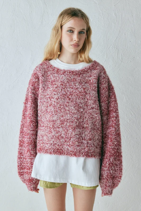 Elsie Knit Jumper Berry Marle