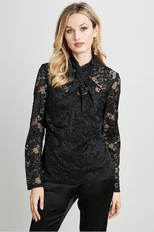 Lace Twist Neck Knit