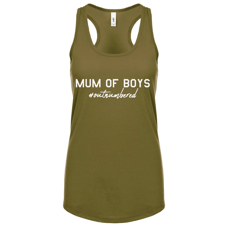 Mum Of Boys Outnumbered Sleeveless Tank