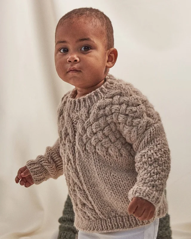 Mini Heartbreaker: Beige Wool Sweater