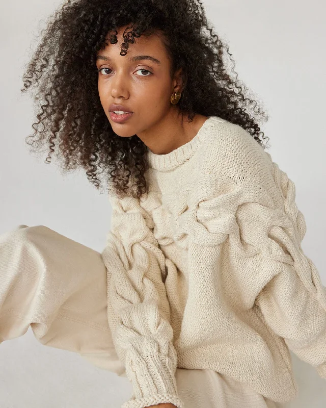 Jūra: Oat Milk Alpaca Wool & Cotton Sweater