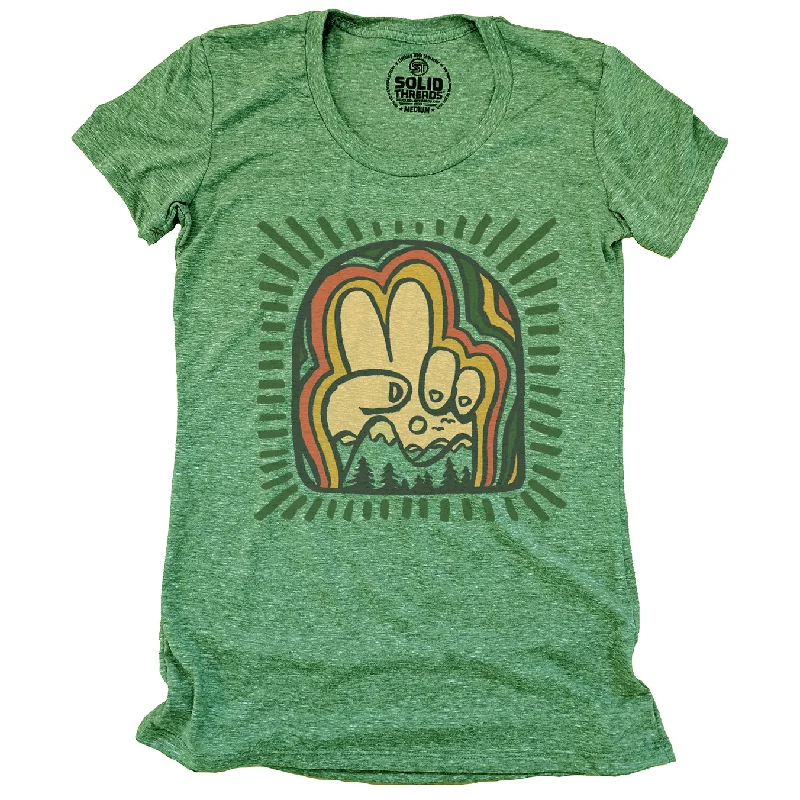 Women's Peace Mountains T-shirt | Design by Dylan Fant