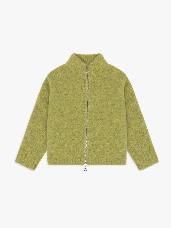 Gemma Zip Up - Green Marble