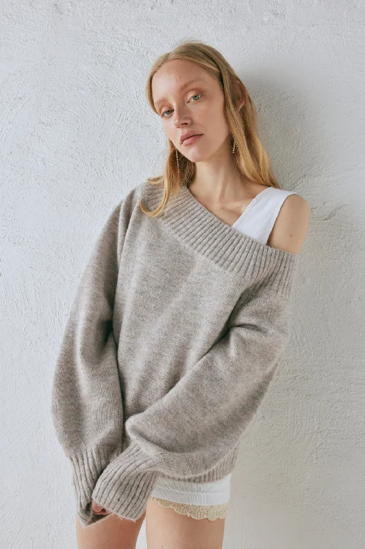 Alma Knit Jumper Grey Marle