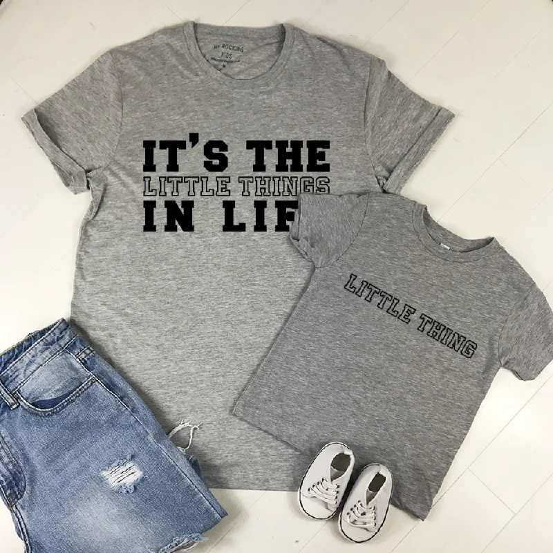 It's The Little Things & Little Thing Matching T-Shirts - Grey