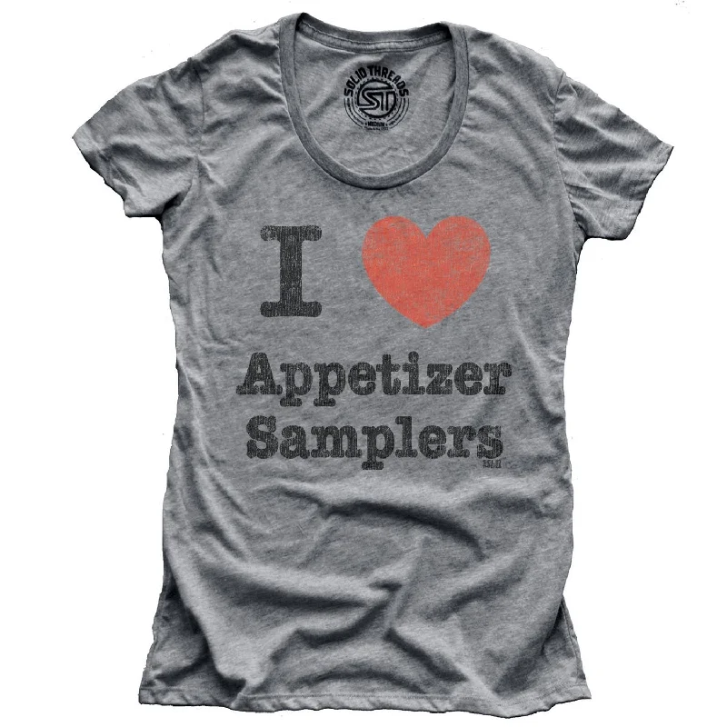 Women's I Heart Appetizer Sampler's T-Shirt