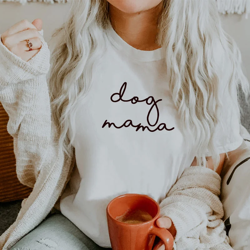 Dog Mama Retro Script T-Shirt (MRK X)