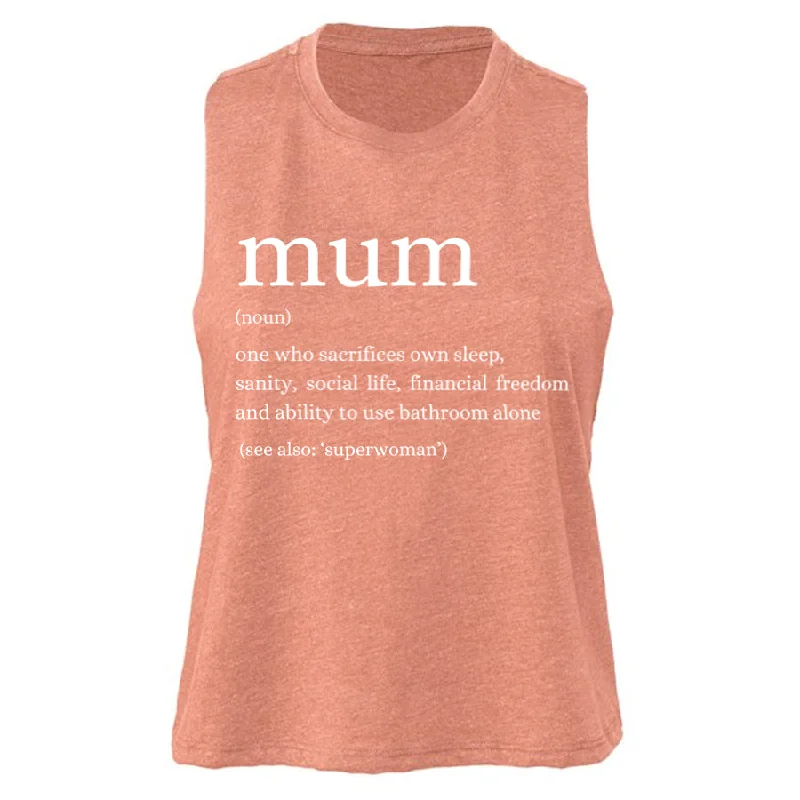 Modern Mum Definition Cropped Racerback Tank