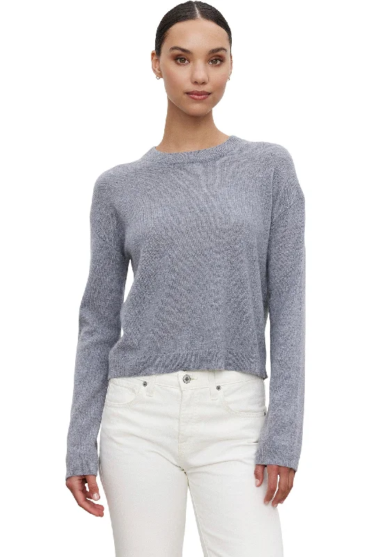 Velvet Brooklyn Cashmere Sweater in Heather Grey