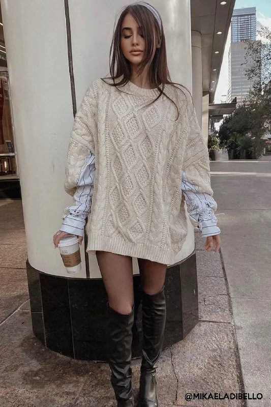 Sadie Shirt Combo Knit Pullover