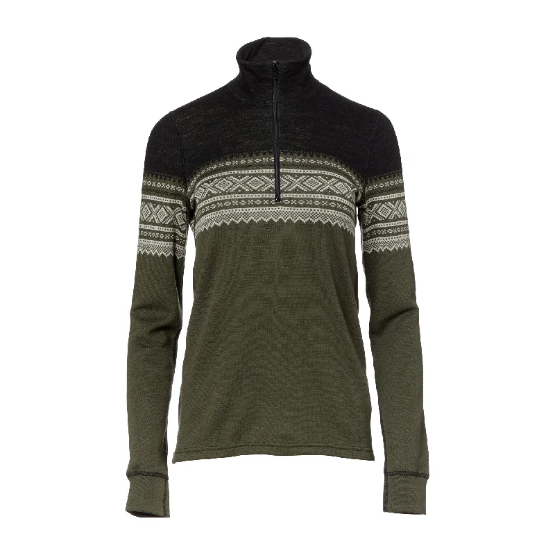 Ladies Pullover DesignWool Marius Mock Neck Zip nordmarka