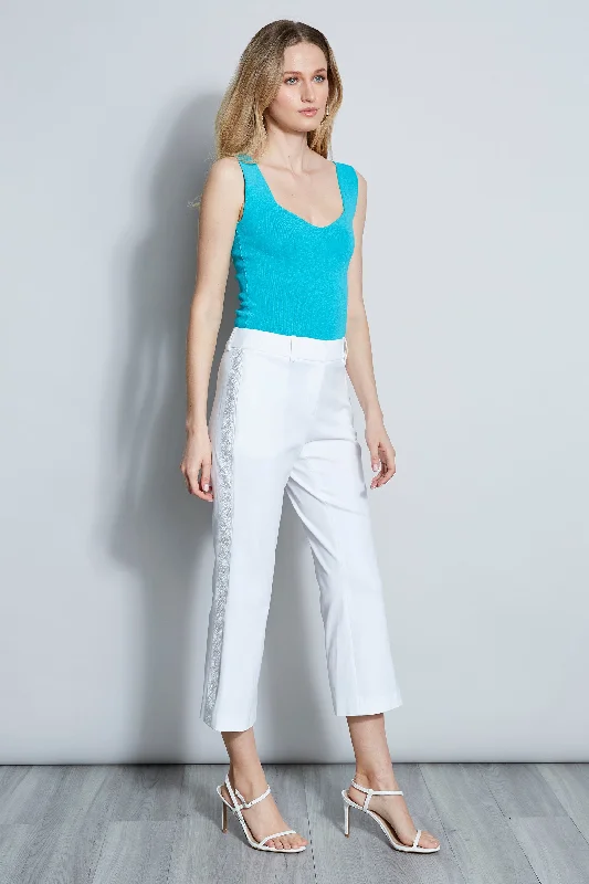 Embroidered Cropped Pant