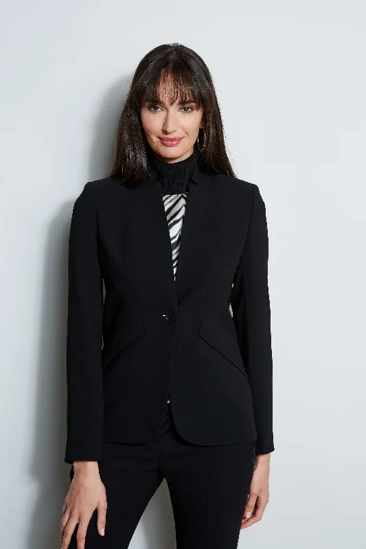 Notched Collar Panel Blazer