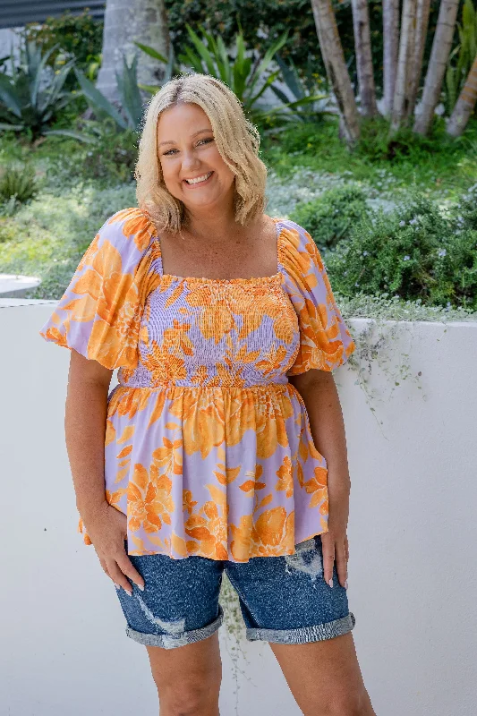 Emily Top in Honey Bloom