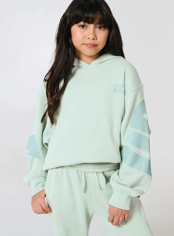 Kids Upstage Logo Freestyle Oversized Hoodie Mint