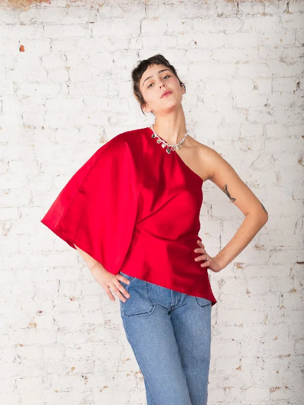 Margaret One Shoulder Top Earthy Women's Hemp - based