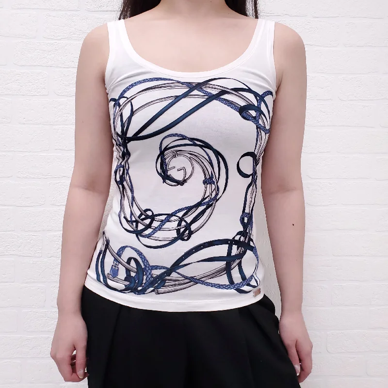 GUCCI NAUTICAL LOGO TANK TOP - SIZE XS