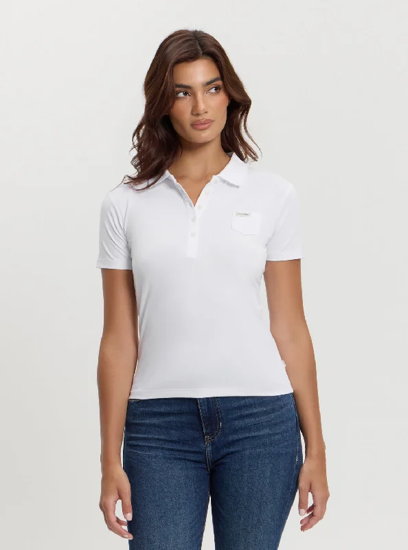 Guess Jeans White Slim Polo T-Shirt