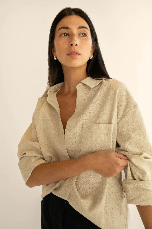 LINEN BLEND SHIRT