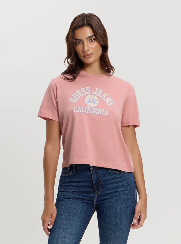 Guess Jeans Pink Boxy T-Shirt