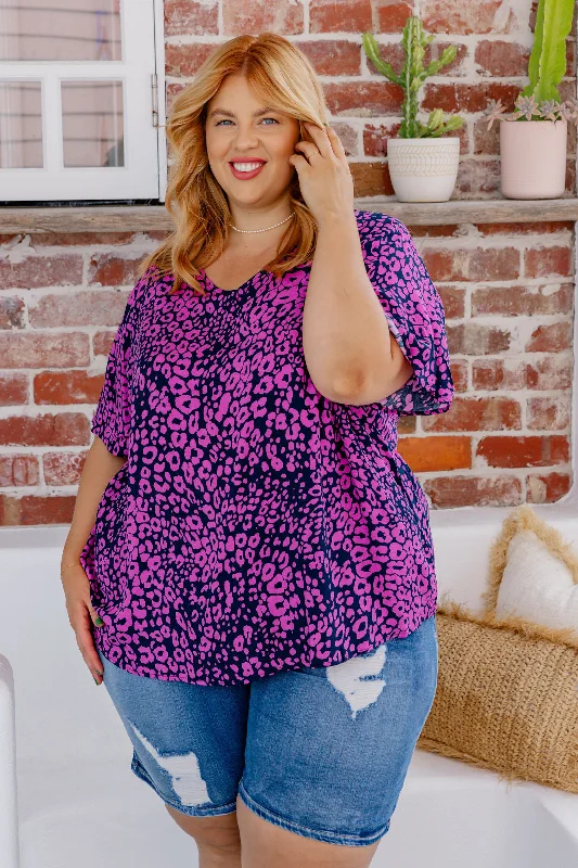 Phoebe Purple Leopard Top