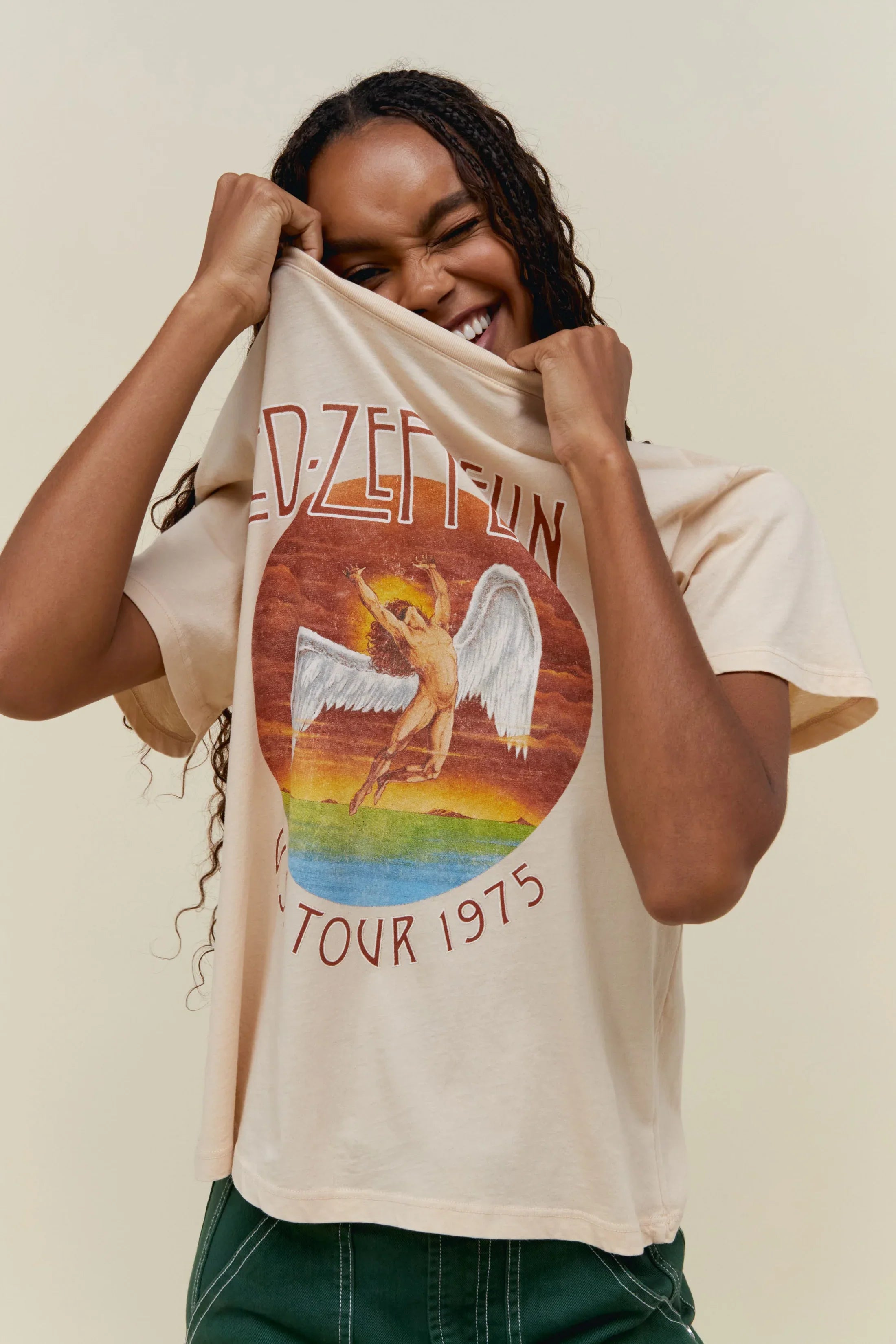 The Led Zeppelin Tour 1975 Boyfriend Tee by Daydreamer