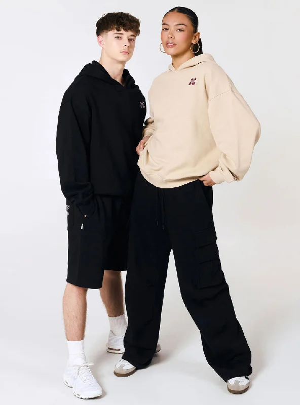 Kids Choreographer Logo Freestyle Oversized Hoodie Beige