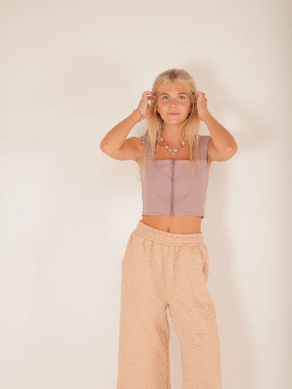 Fleur Zip-Up Top Feminine Women's Style 