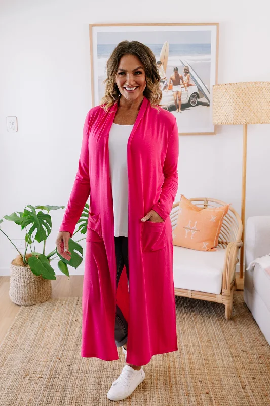 Jane Cardigan in Hot Pink