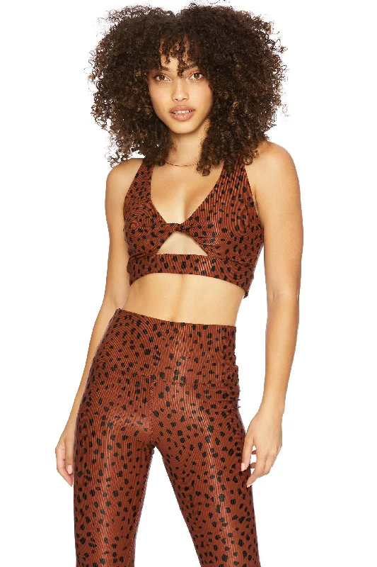 Beach Riot Twist Top - Brown Spot