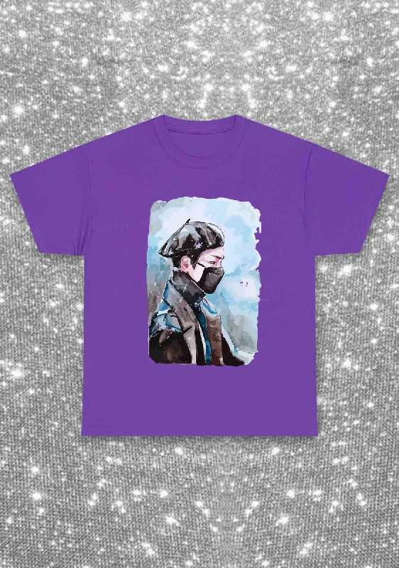 Taehyung Photo Kpop Y2K Chunky Shirt Cherrykitten Modern Women's 