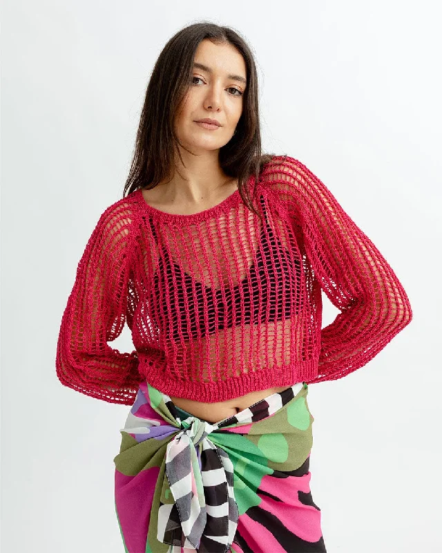 Pink Fishnet Top