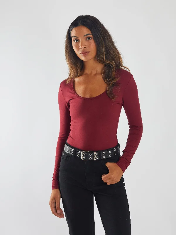 Brianne Bodysuit Cherry Lacquer