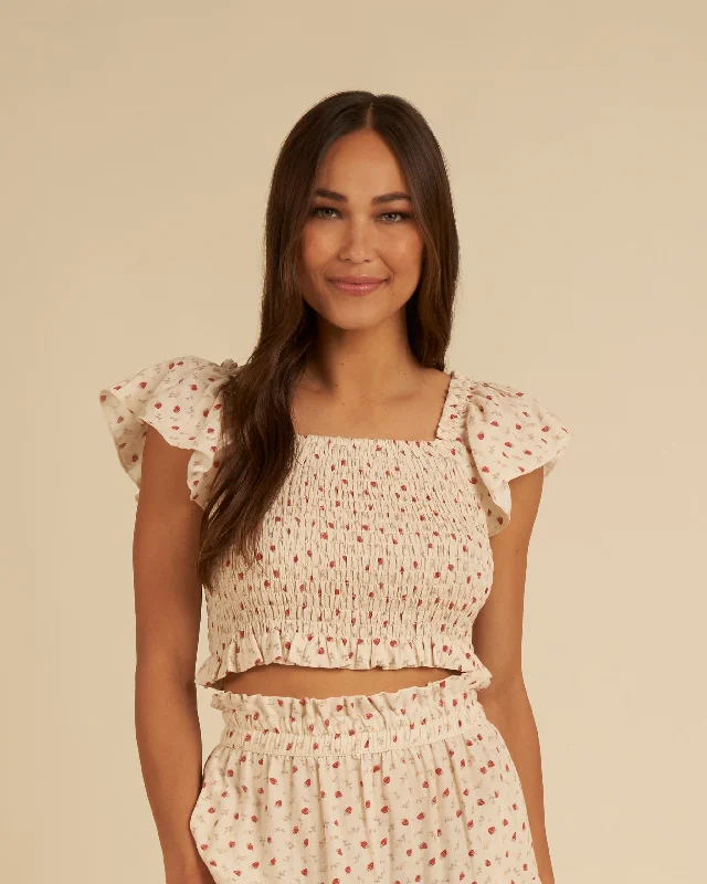 The Zayla Top by Rylee + Cru - Strawberry Field