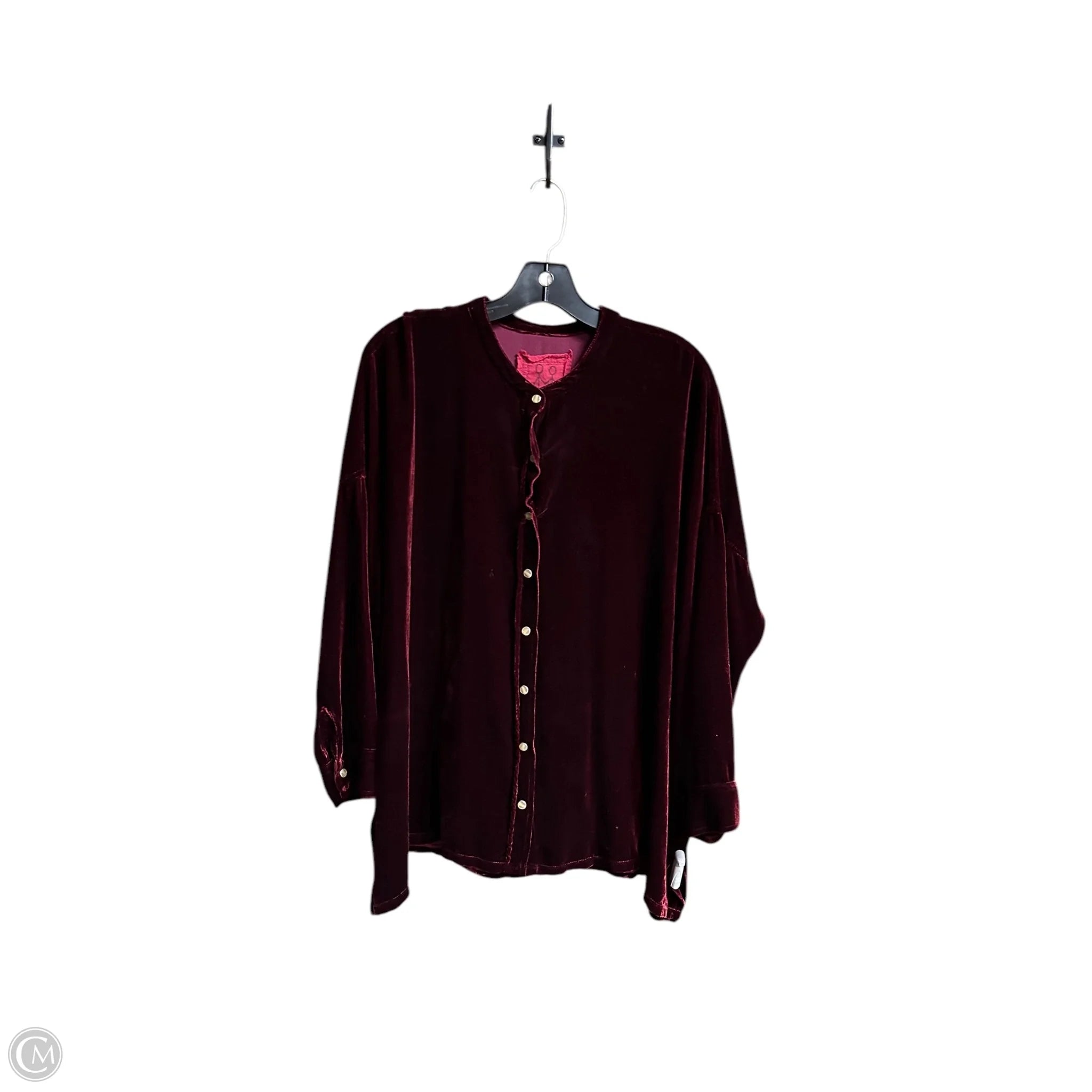 Top Long Sleeve By Johnny Was In Maroon, Size: Xs Preppy Women's College