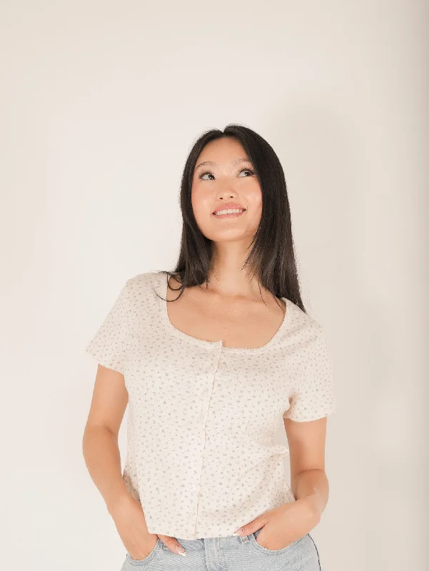 Josie Flower Tee Youthful Women's Anime - inspired