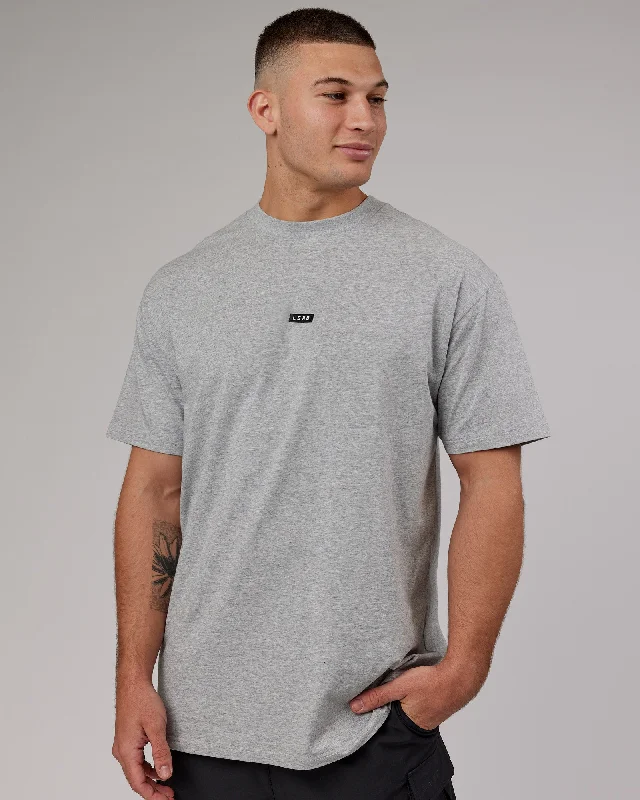 Unisex Fundamental FLXCotton Tee Longline Oversize - Light Grey Marl