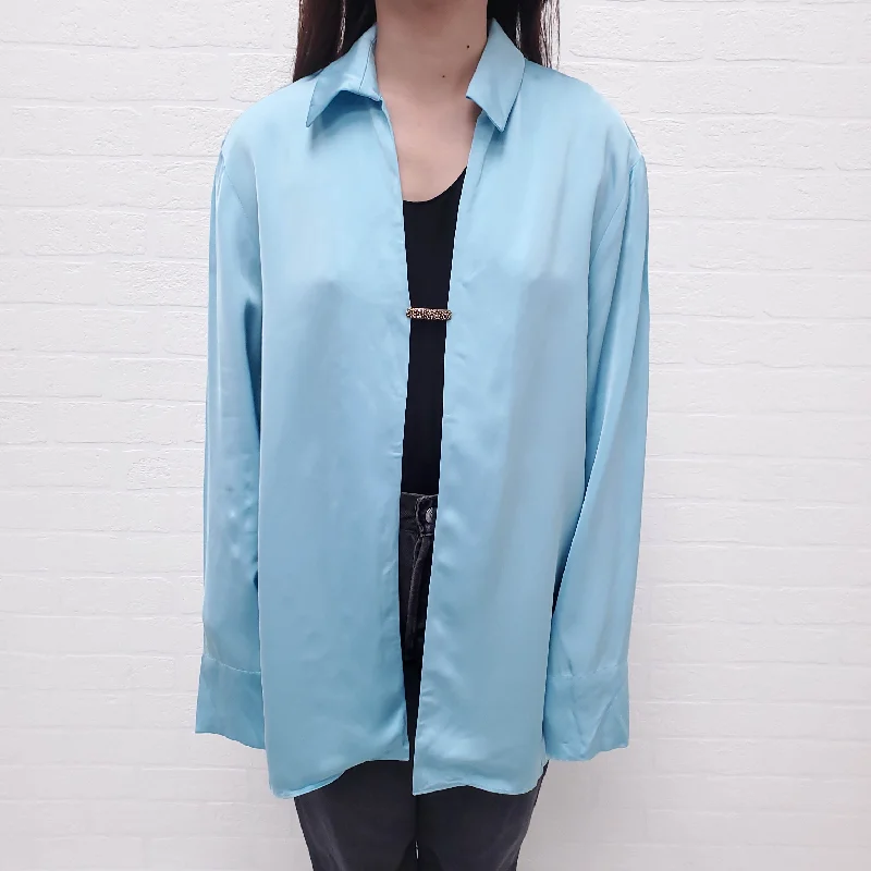 JACQUEMUS TURQUOISE 'LA CHEMISE NOTTE' SHIRT - SIZE 44